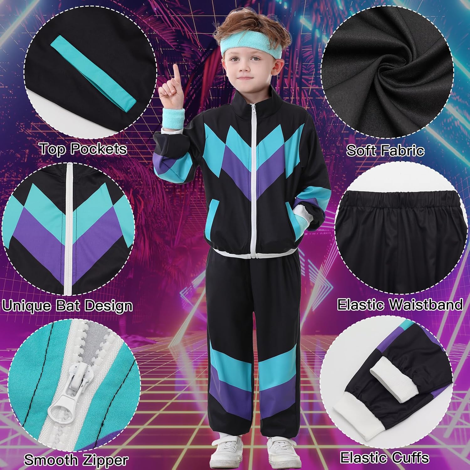 Detalle de Ezuwail Kids Tracksuit Set Polyester