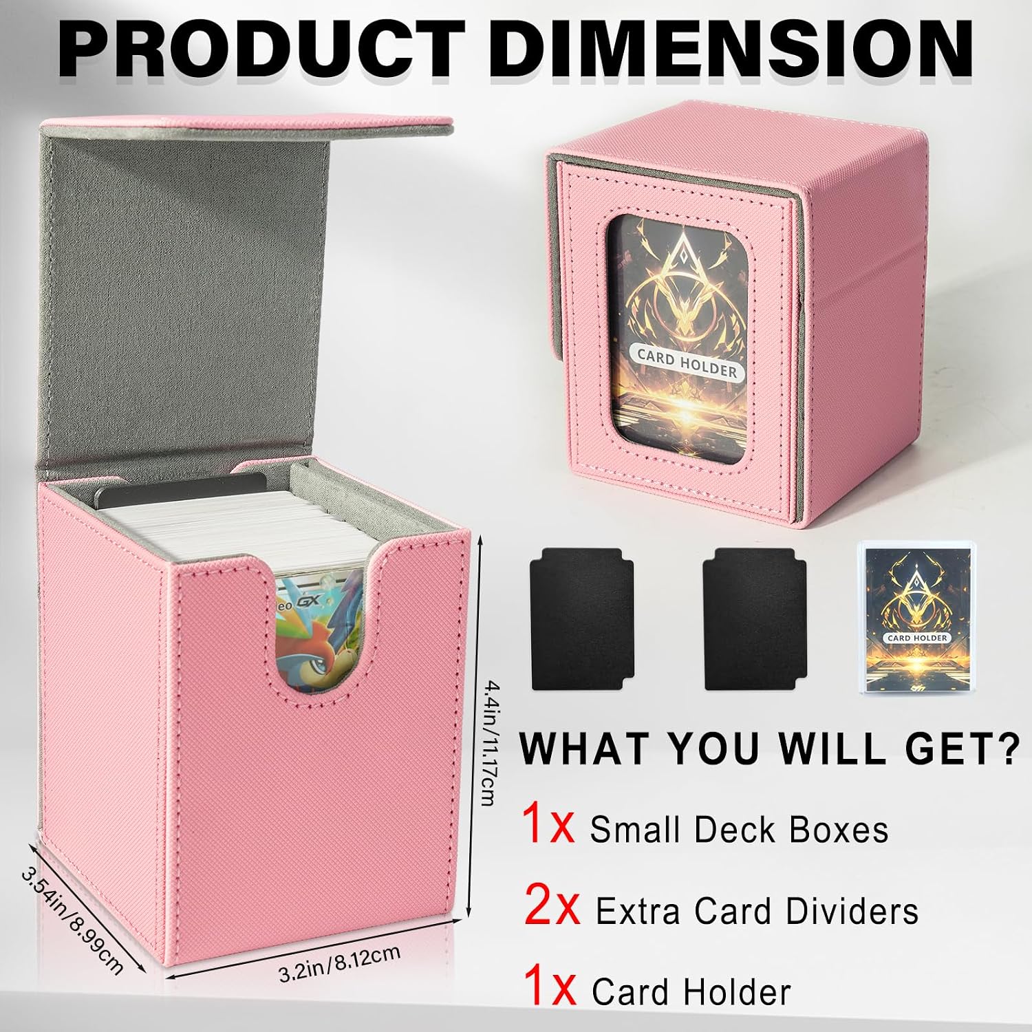 Detalle 2 de Magic Deck Box mit MTG Commander Display – Magnetische Aufbewahrung für 100+ Karten (Schwarz/Grau)