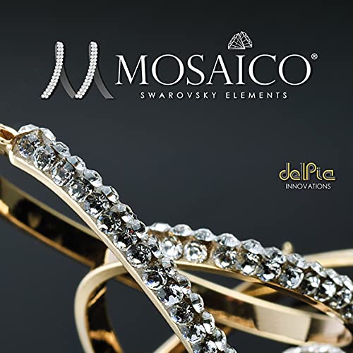 Thumbnail 5 de DelPia Collana Donna 2begold 18kt e Argento Sterling 925 - Modello Paperclip con Cristalli Bianchi, 51 cm