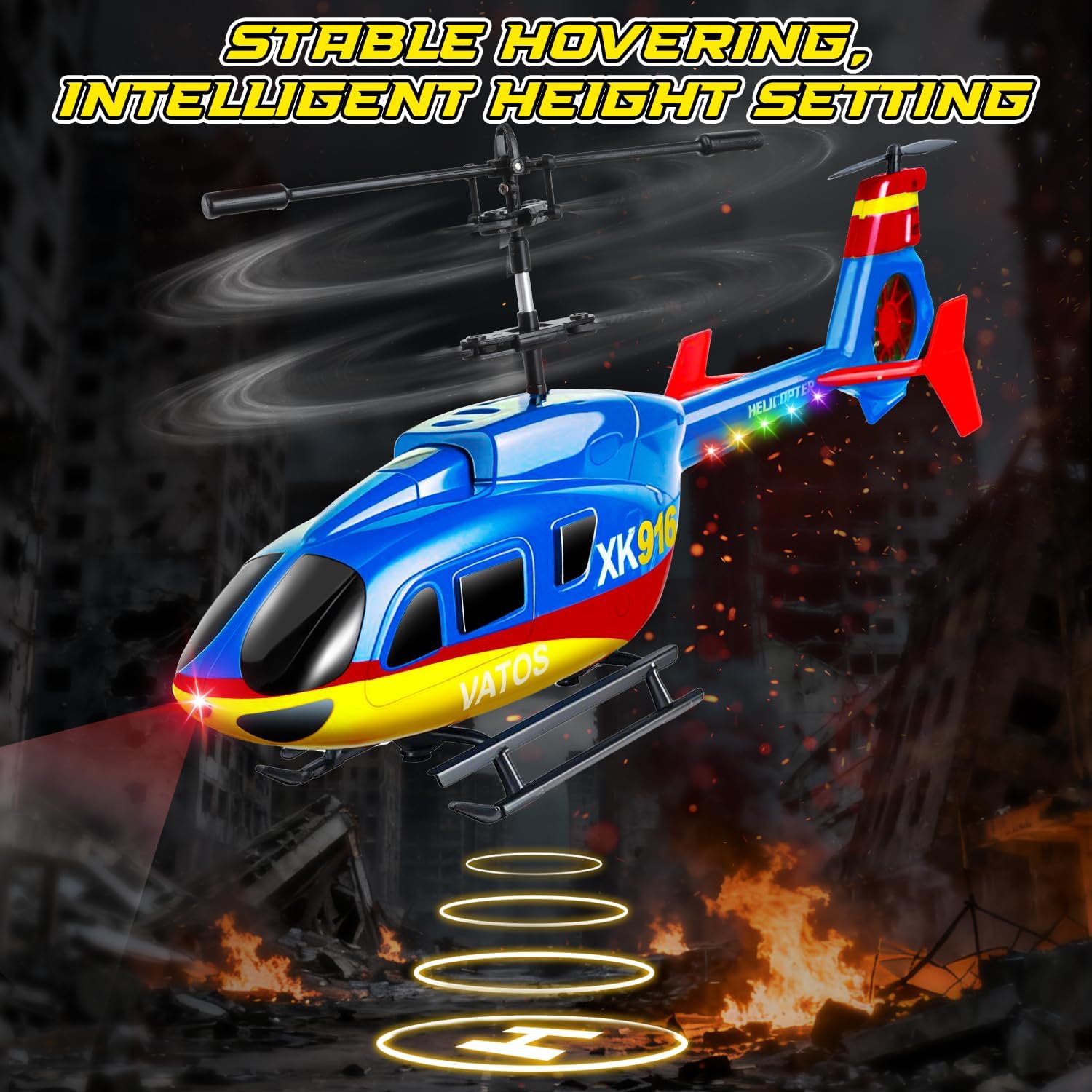 Thumbnail 2 de VATOS Hubschrauber Ferngesteuert 2,4 GHz – 3,5-Kanal Mini-Hubschrauber mit LED & Gyro, ideal für Einsteiger