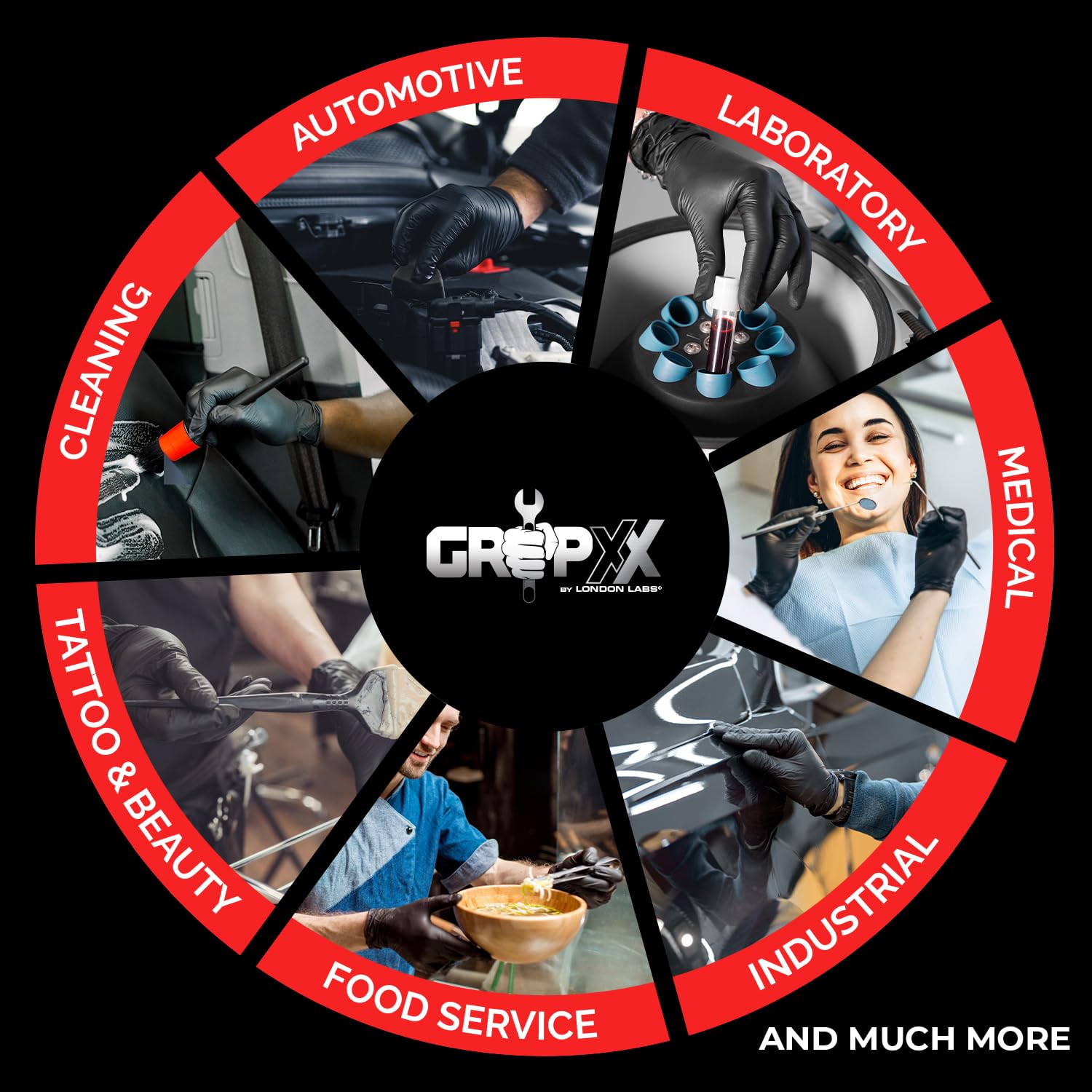 Thumbnail 5 de London Labs Heavy Duty 6 Mil Nitrile Gloves, Pack of 100 🧤