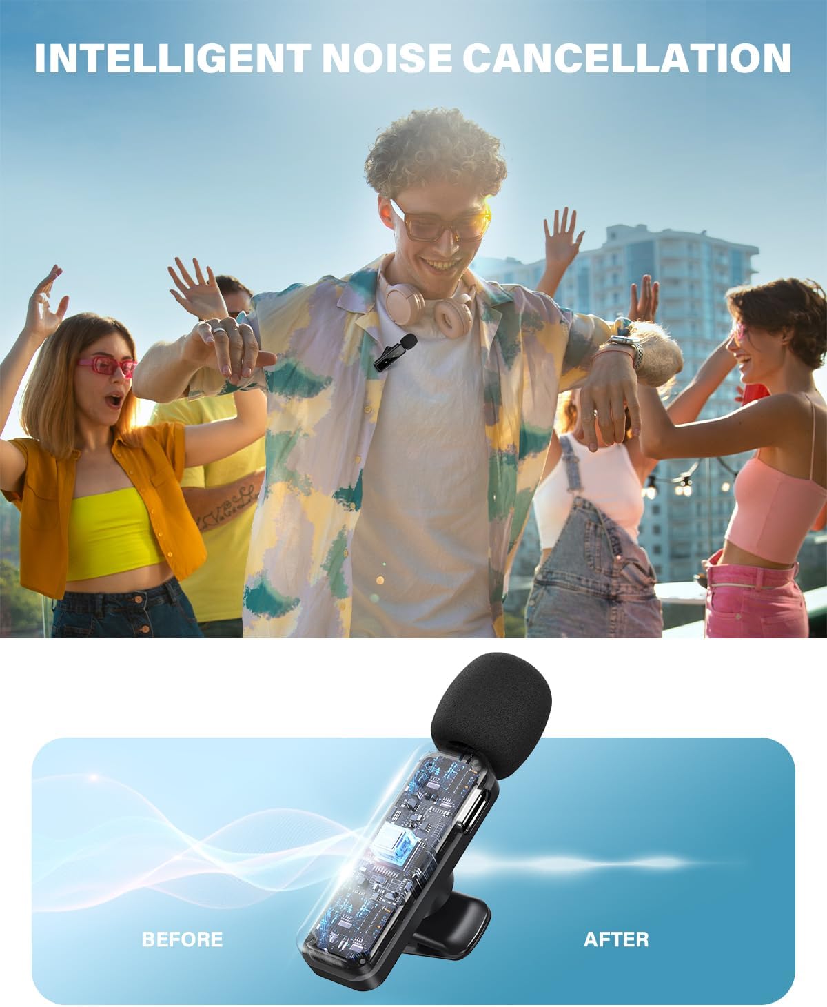 Detalle 2 de Wireless Lavalier Microphone, 2-Pack