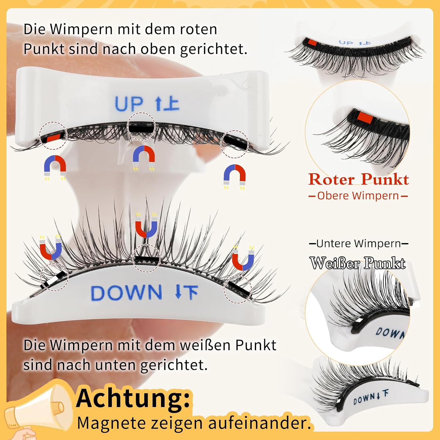 Thumbnail 4 de QUEWEL Wiederverwendbares magnetisches Wimpern-Set mit Applikator – 2 Paar, natürlicher Look