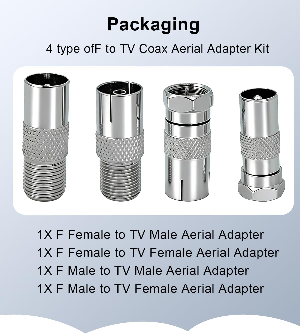 Thumbnail 1 de SPTSSWET Antennenstecker Adapter F-Typ zu TV – 4er Set