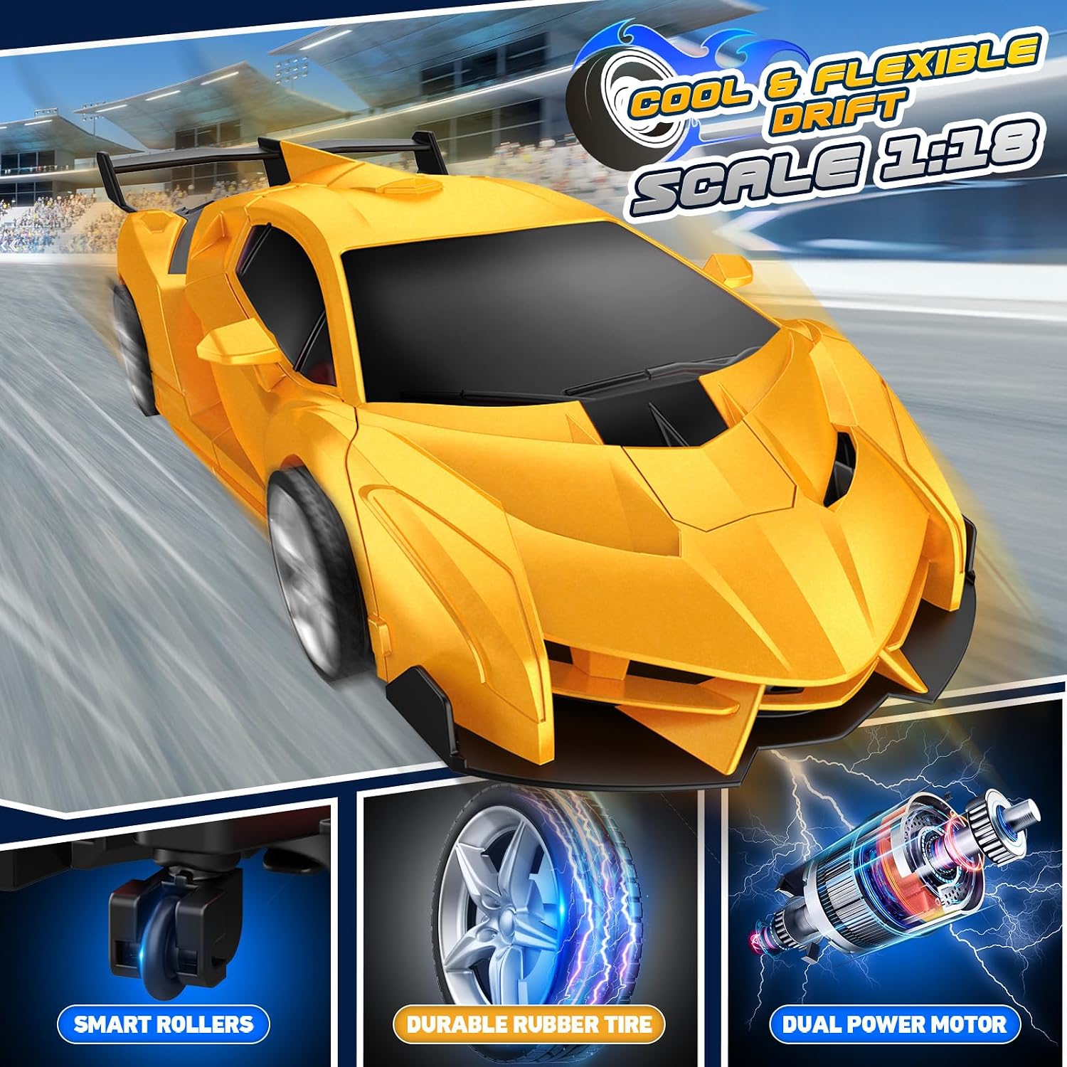 Detalle 2 de Braxel 2 in 1 Transforming RC Car and Robot – 2.4GHz, 360° Stunts for 3–12 Year Olds
