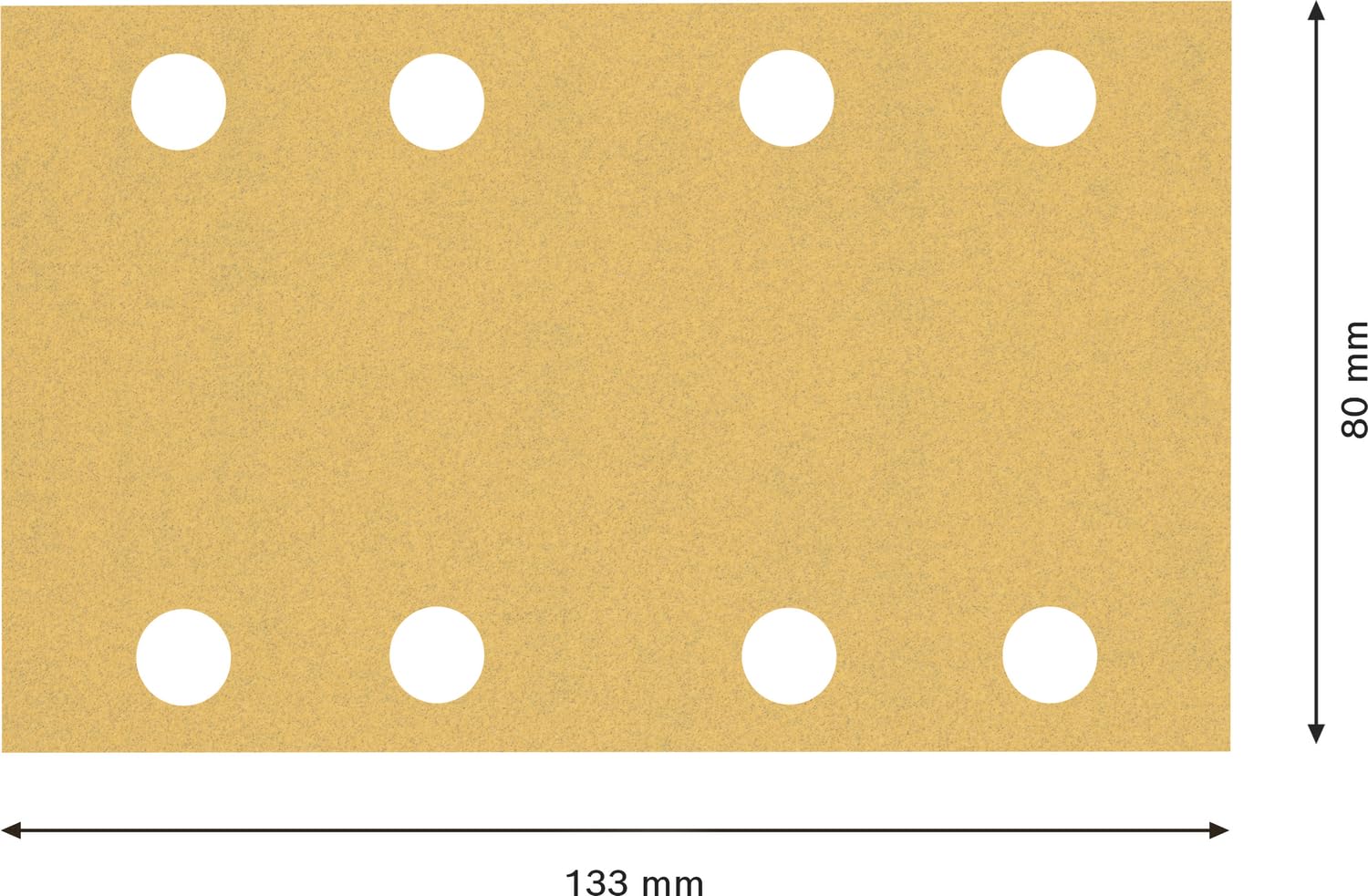 Detalle de Bosch 2608901663 EXPERT C470 Sandpaper, 80 x 133 mm, 120 grit, 8-hole