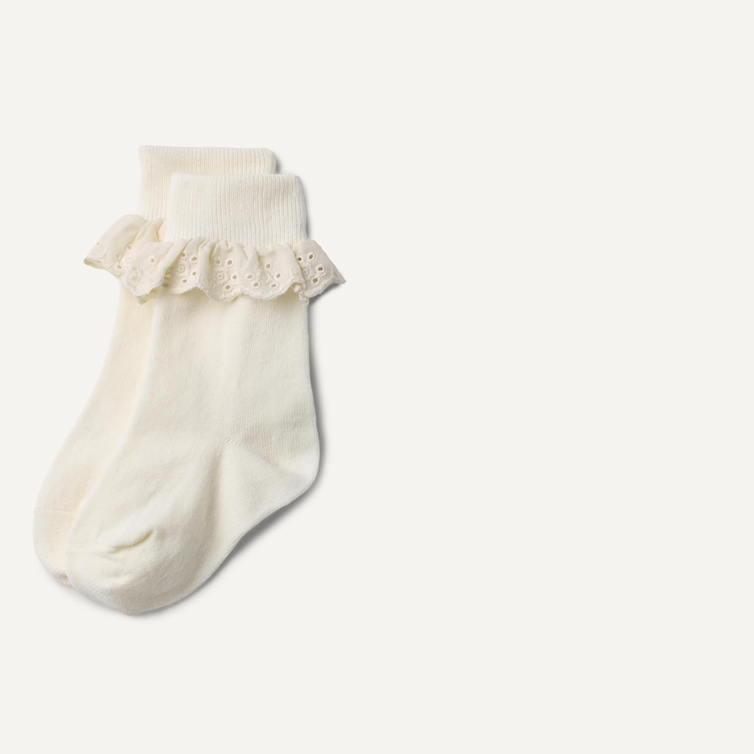 Thumbnail 1 de Amazon Essentials Girl's Ankle Socks with Eyelet Lace Ruffle