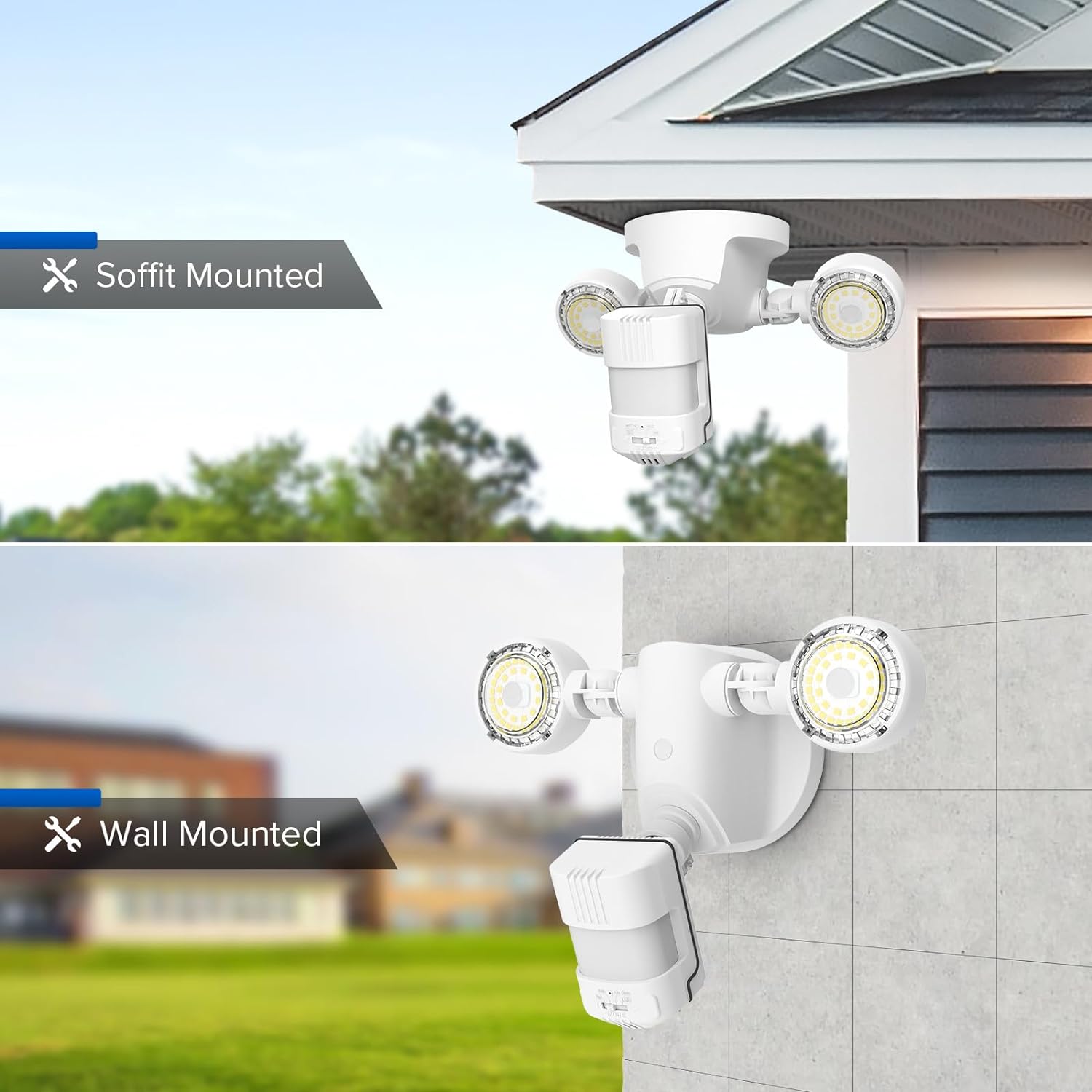 Detalle 2 de SANSI C2440-MW-25W Motion Sensor Security Light, 3,000 Lumens, 5000K