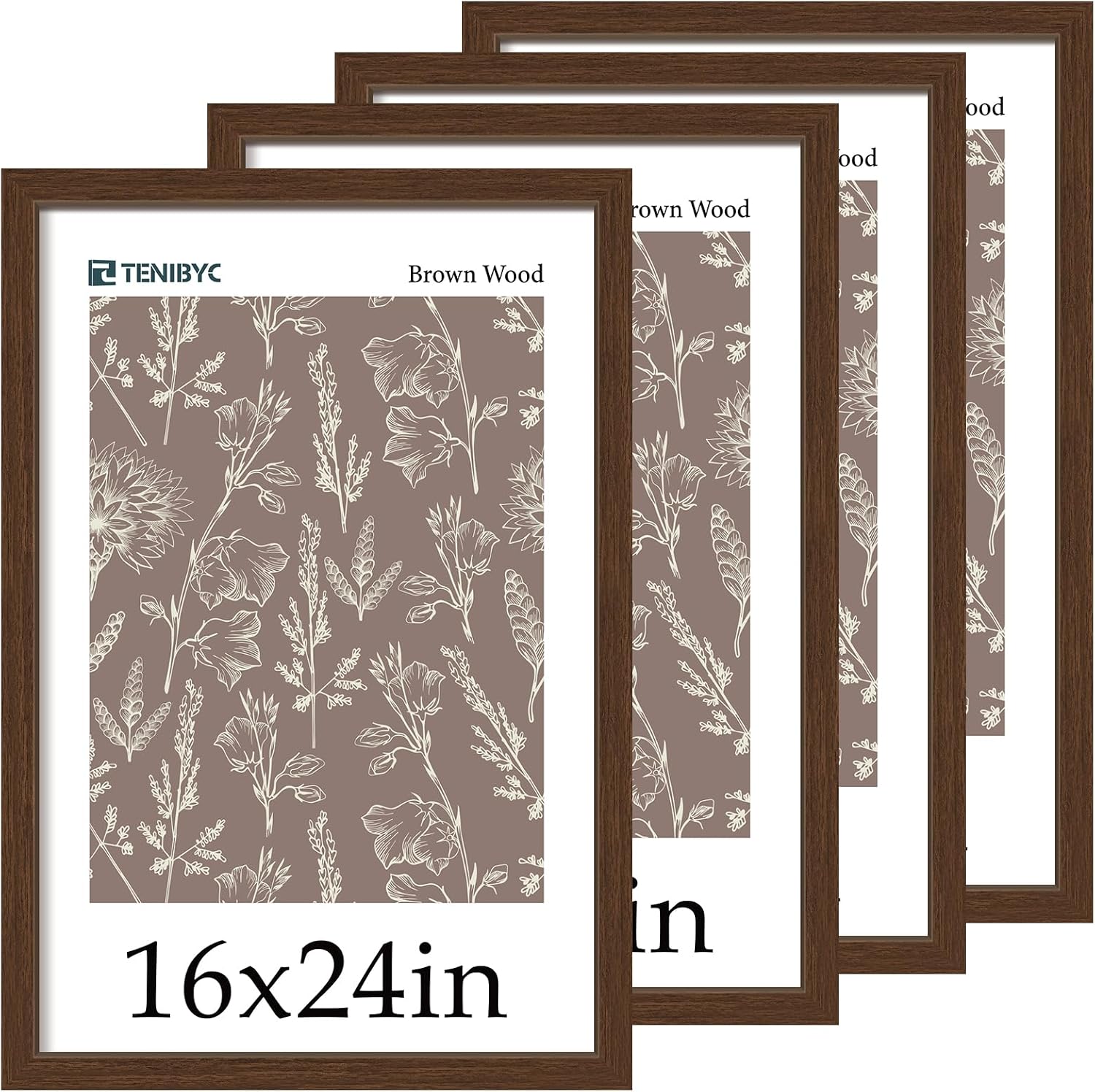 Detalle de TENIBYC 16x24 Wood Frame 4-Pack đź–Ľ