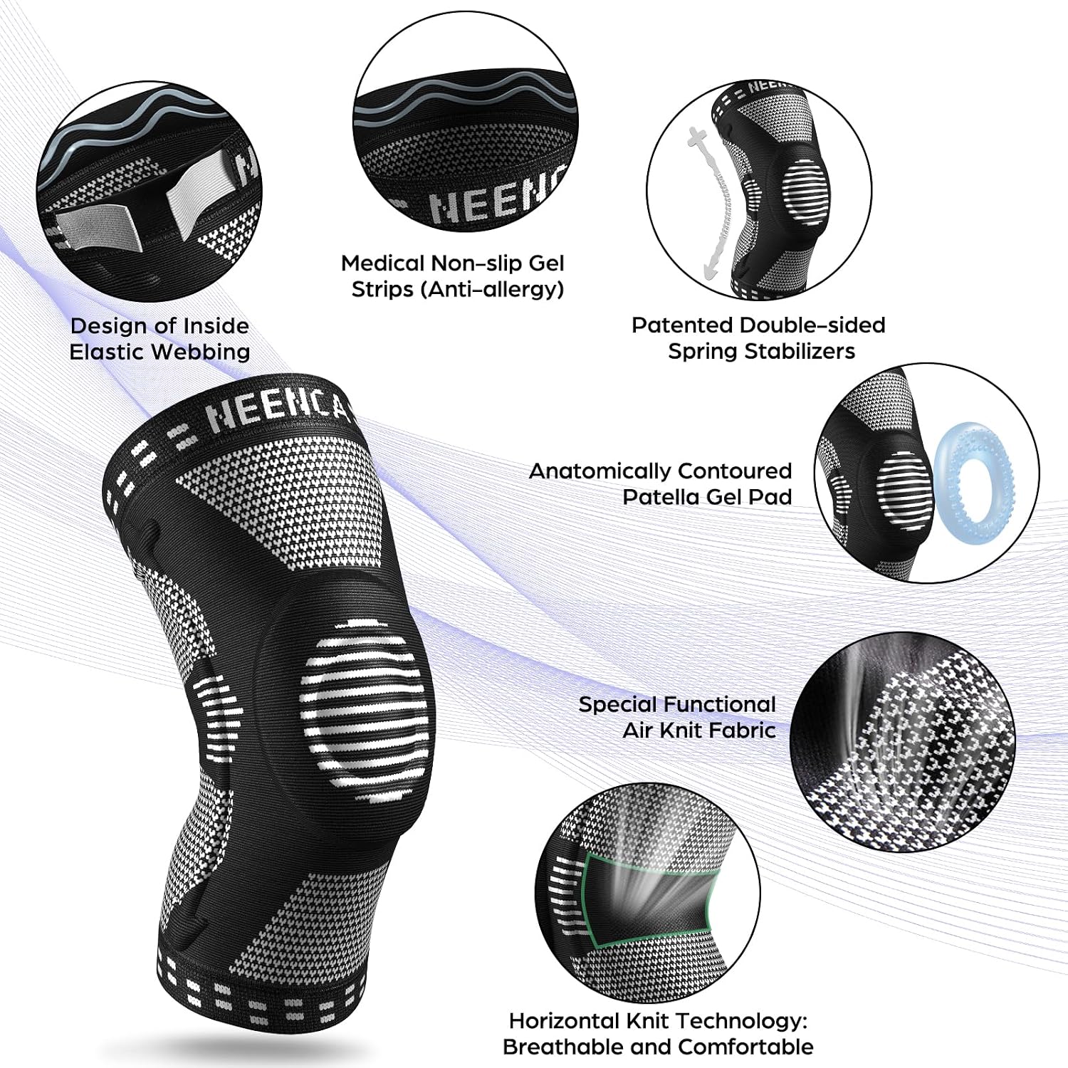 Detalle 2 de NEENCA ACE-53 Knee Support 2 Tech Layers