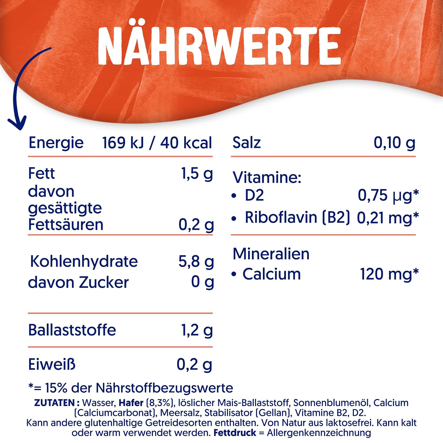 Detalle 2 de Alpro Haferdrink ohne Zucker 8Ă1L đ„