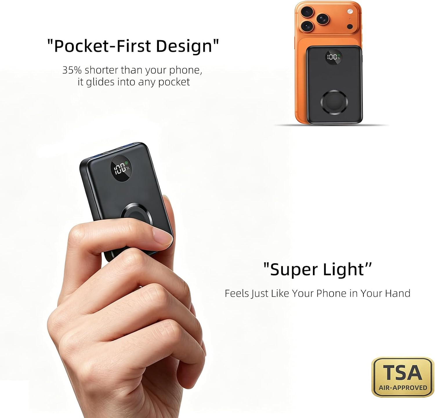 Thumbnail 2 de COPINK P3 15,000mAh Power Bank with Apple Watch Charger, 22.5W PD