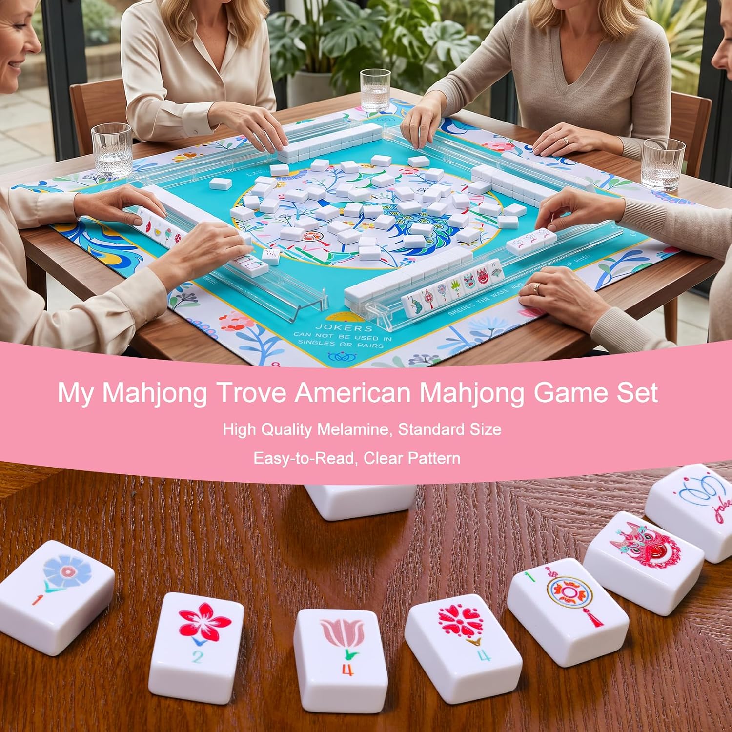 Detalle 1 de Mahjong Tile Set, 1.2-Inch Tiles