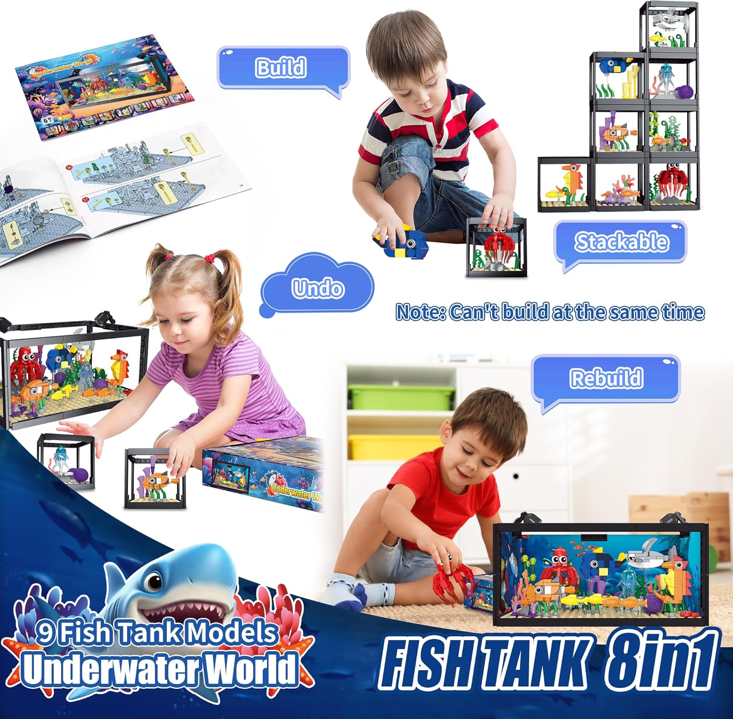 Detalle 2 de TectoStrux 8 in 1 Fish Tank Building Set
