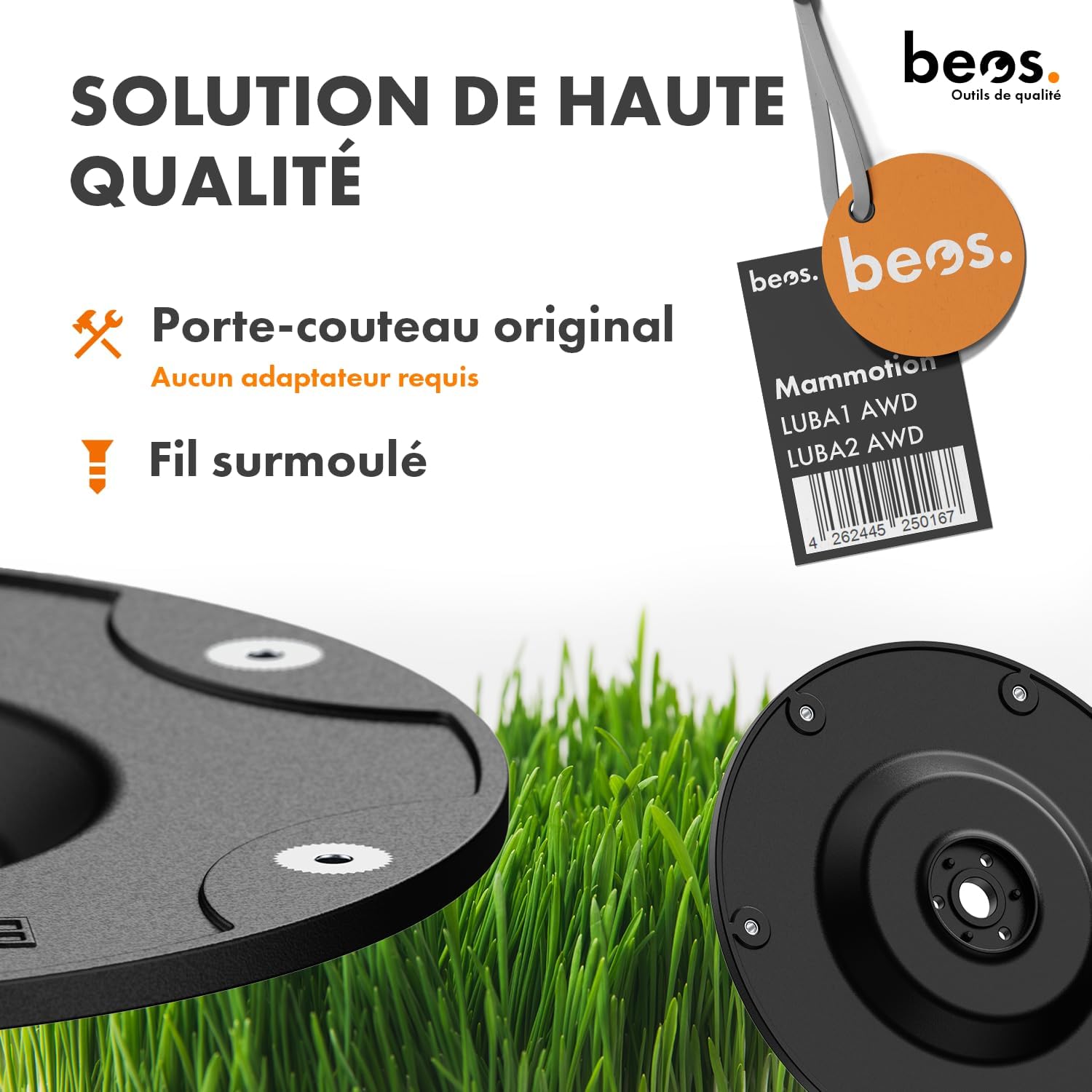 Thumbnail 4 de BEOS Tuning – plateau de lames pour tondeuses-robots, compatible Mammotion LUBA 1 AWD et LUBA 2 AWD (jusqu’en 2024) – 6 compartiments
