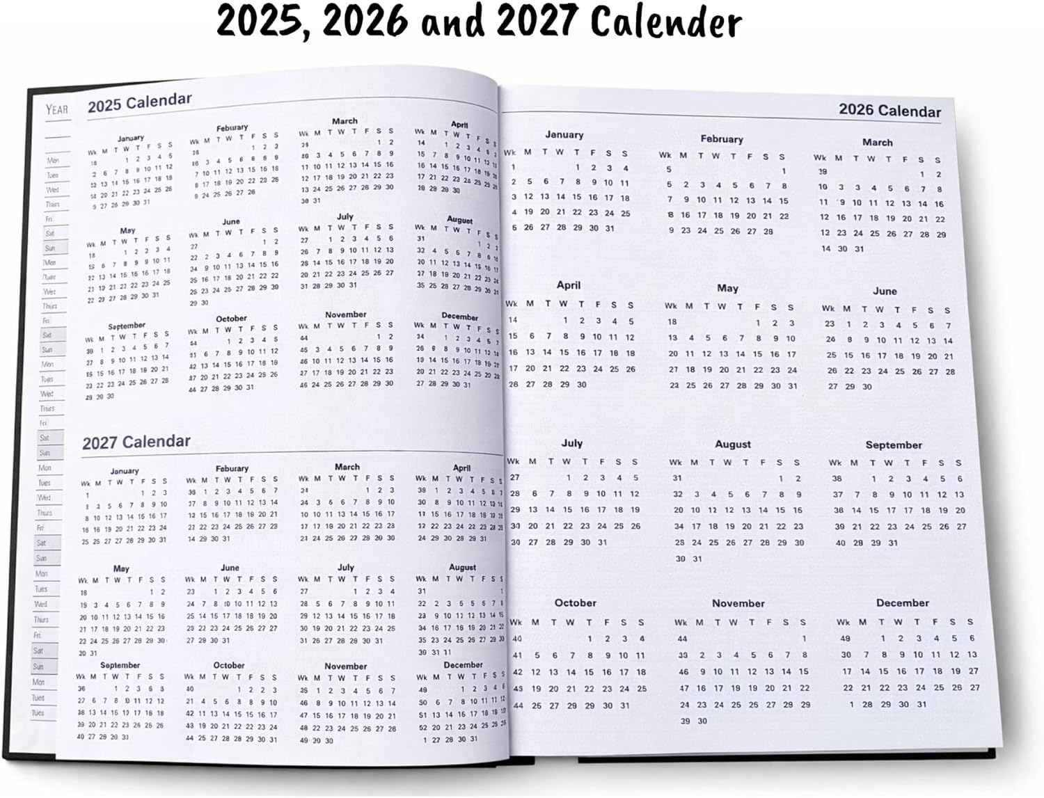 Thumbnail 6 de Top Sale A4 2026 Day-Per-Page Diary with Hardcover Casebound Cover (Navy) and Weekend Pages