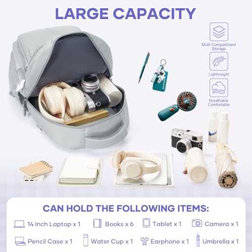 Thumbnail 3 de HYC00 School Backpack: Lightweight 25L 14” Laptop Rucksack in Grey