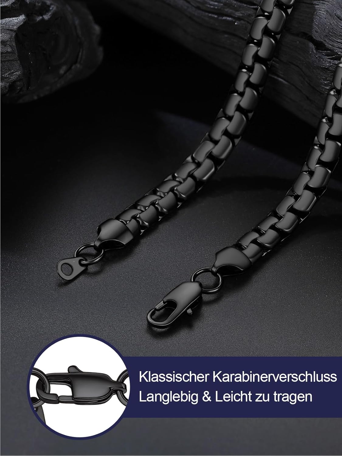 Thumbnail 1 de Bandmax Venezianer-Halskette aus 316L Edelstahl (Herren & Damen) – Gliederkette 2/4/6/8 mm, Länge 35–76 cm
