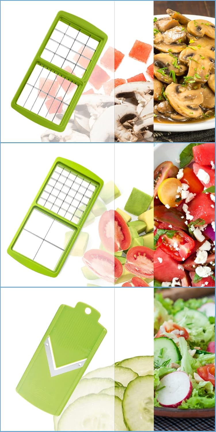 Detalle de Genius Nicer Dicer Smart, krajalnica do warzyw 13 części z ostrzami ze stali nierdzewnej