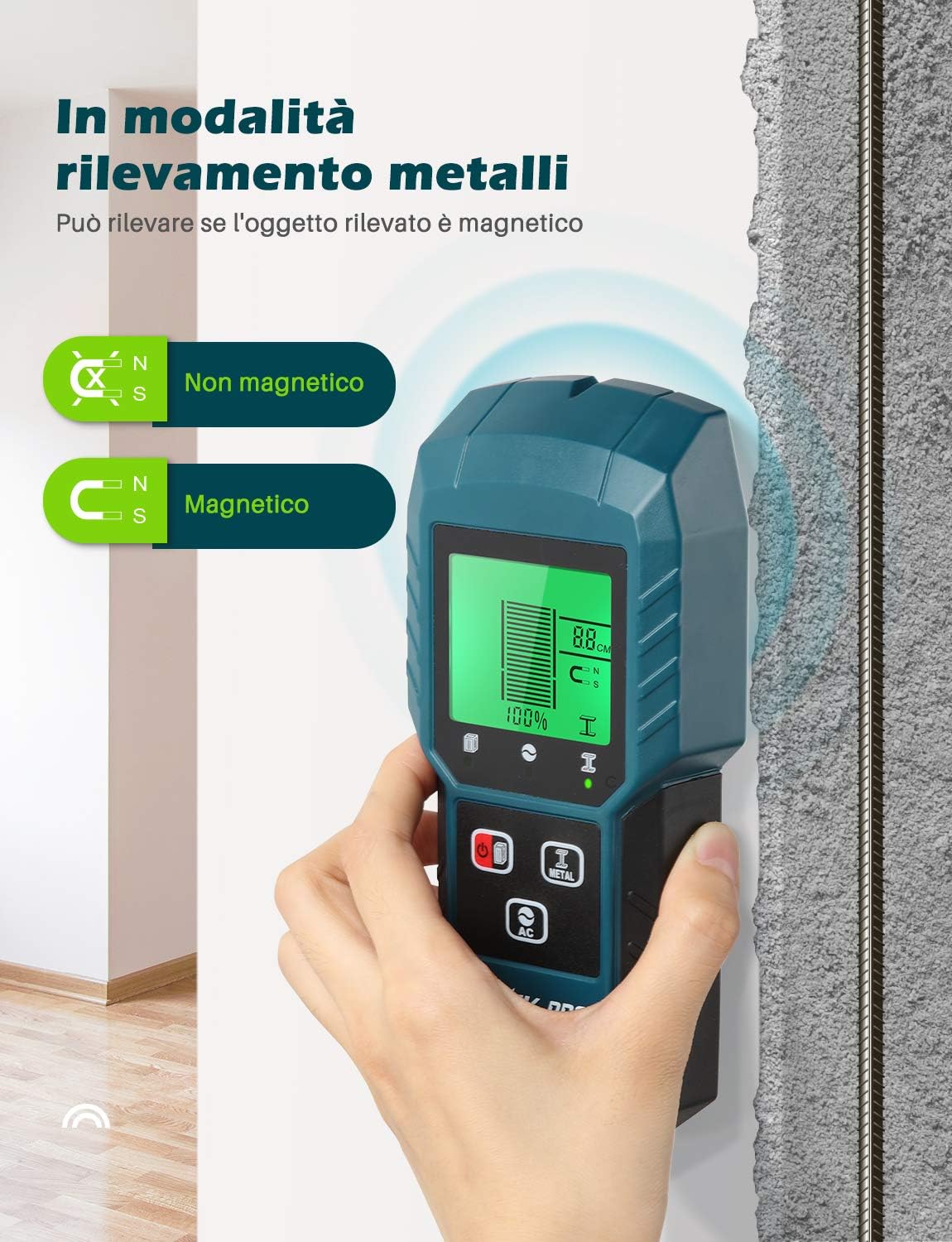 Detalle 1 de DETLEV PRO 5 in 1 Rilevatore Digitale cavi e tubi 5 modalità