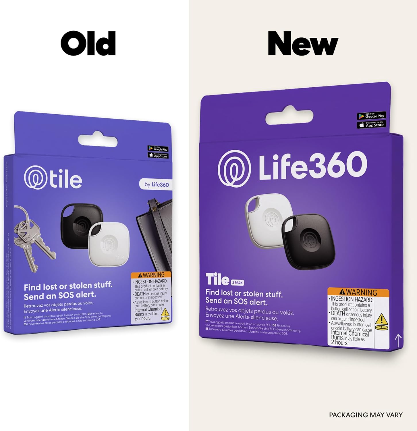 Thumbnail 1 de Life360 Tile 2-Pack: Bluetooth Tracker for Keys, Bags and More