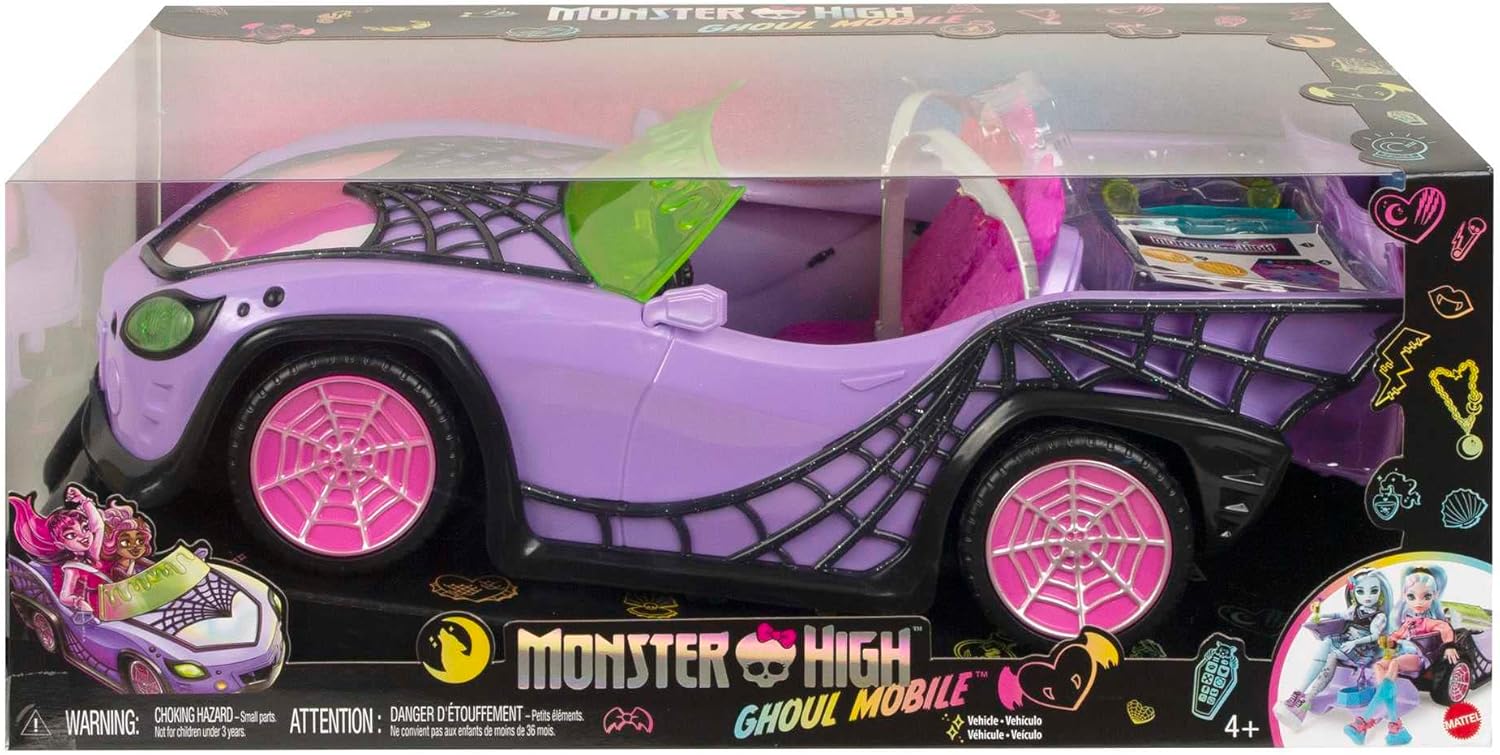 Thumbnail 5 de Monster High Mostromobile: Cabrio viola con ghiacciaia portatile e animale fantasma