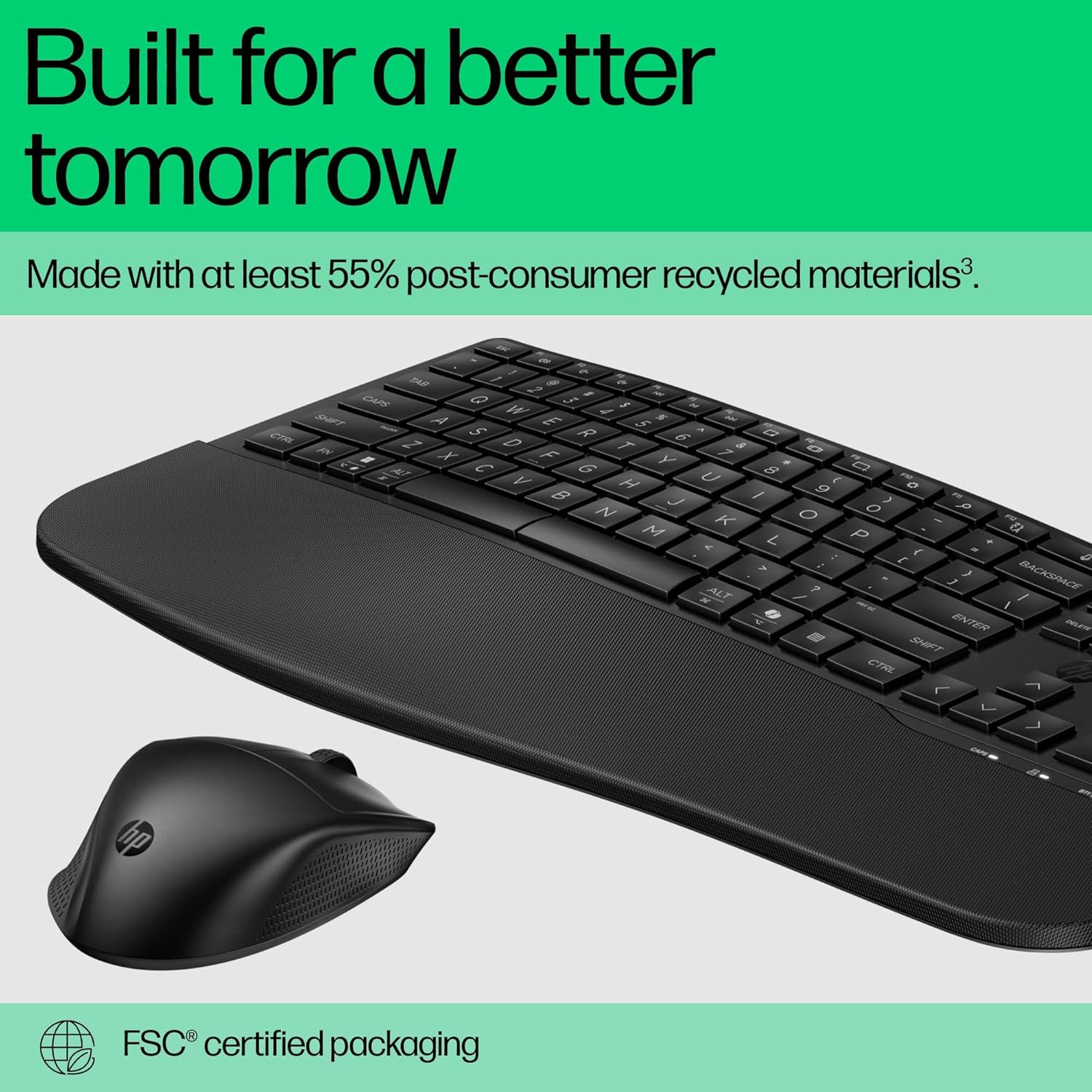 Thumbnail 4 de HP 680 Comfort Dual-Mode Keyboard/Mouse Combo with Wave-Shape Keys, Quiet Clicks and 4D Tilt Wheel