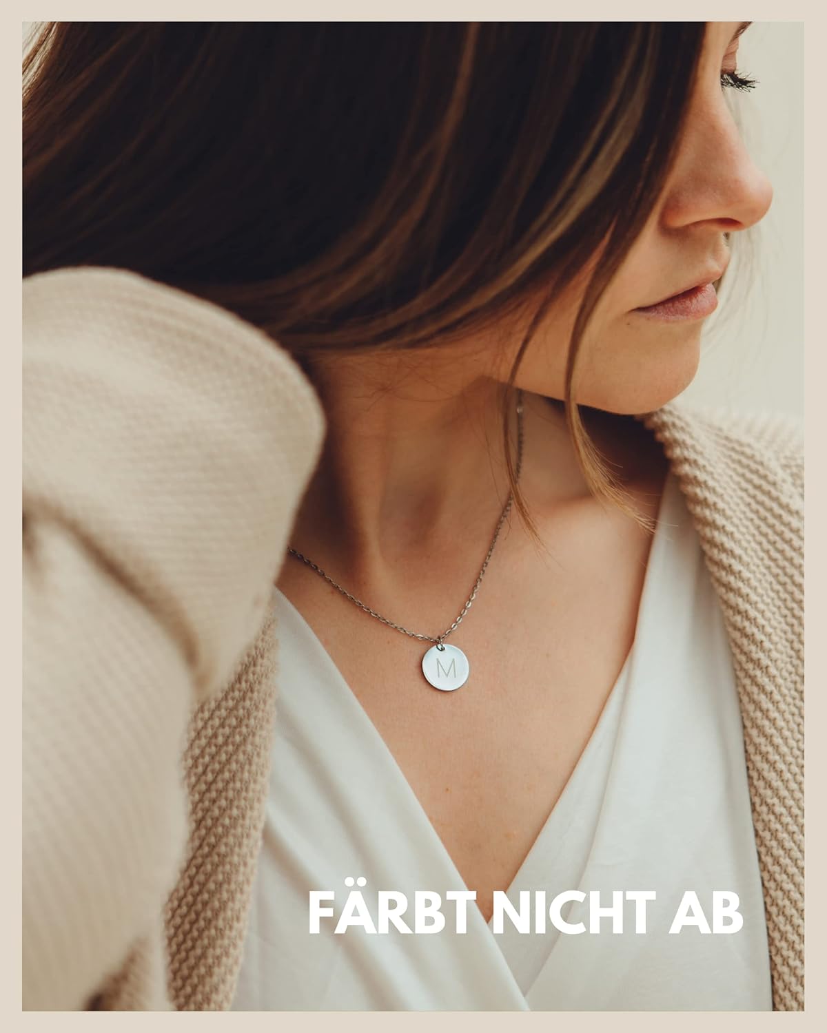 Thumbnail 2 de GD GOOD.designs Buchstaben Kette Silber aus 316L Edelstahl – wasserfeste Initialen-Halskette für Damen