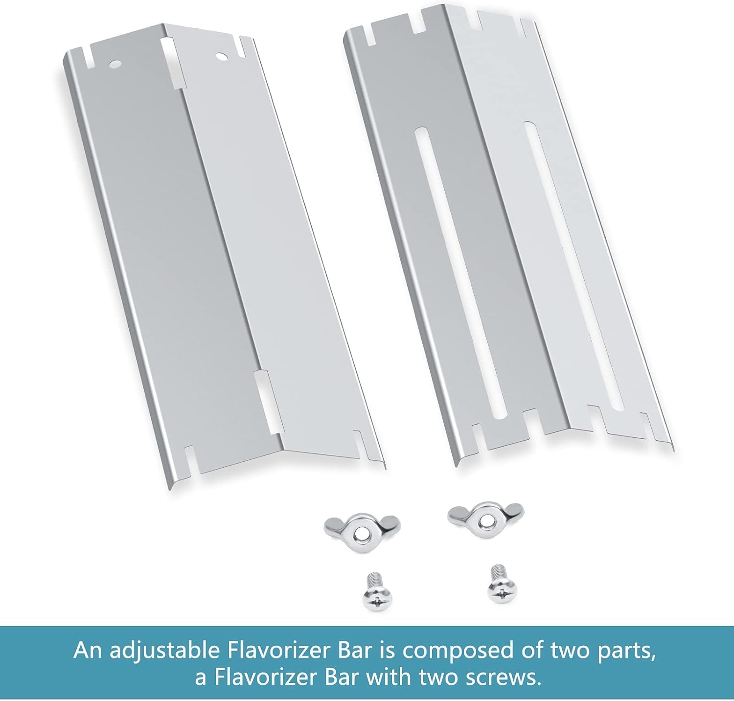 Thumbnail 3 de Universale Barre Flavorizer di Ricambio: Piastra Regolabile in Acciaio Inossidabile per Grill a Gas 29,85–53,34 cm