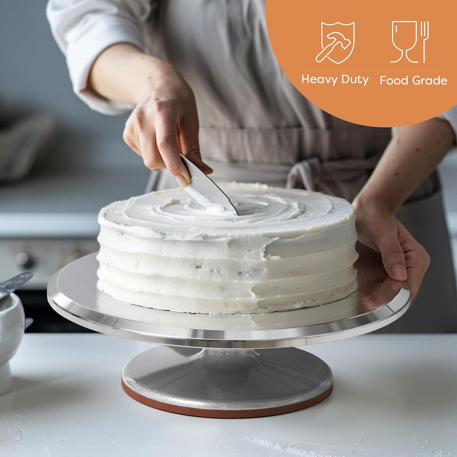 Thumbnail 4 de Kootek Aluminium Alloy Revolving Cake Stand 12" ๐ฐ