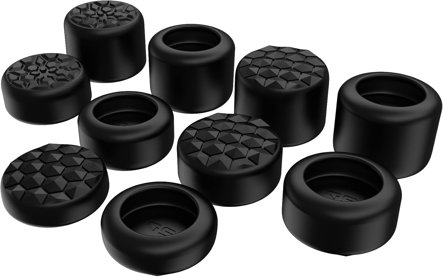 Thumbnail 6 de playvital PlayVital Black Ergonomic Stick Caps Thumb Grips for Steam Deck LCD & OLED (and PS Portal Remote Player) – set of 10