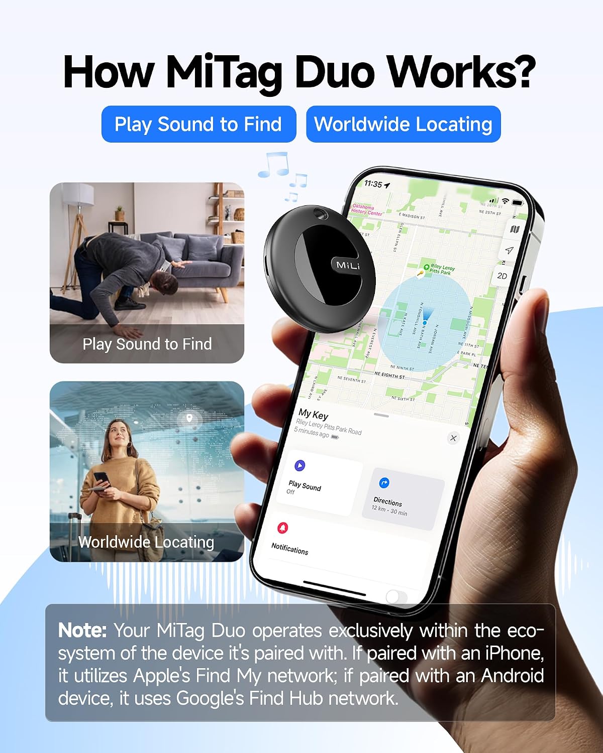 Thumbnail 2 de MiTag Duo Smart Tracker 1 Pack
