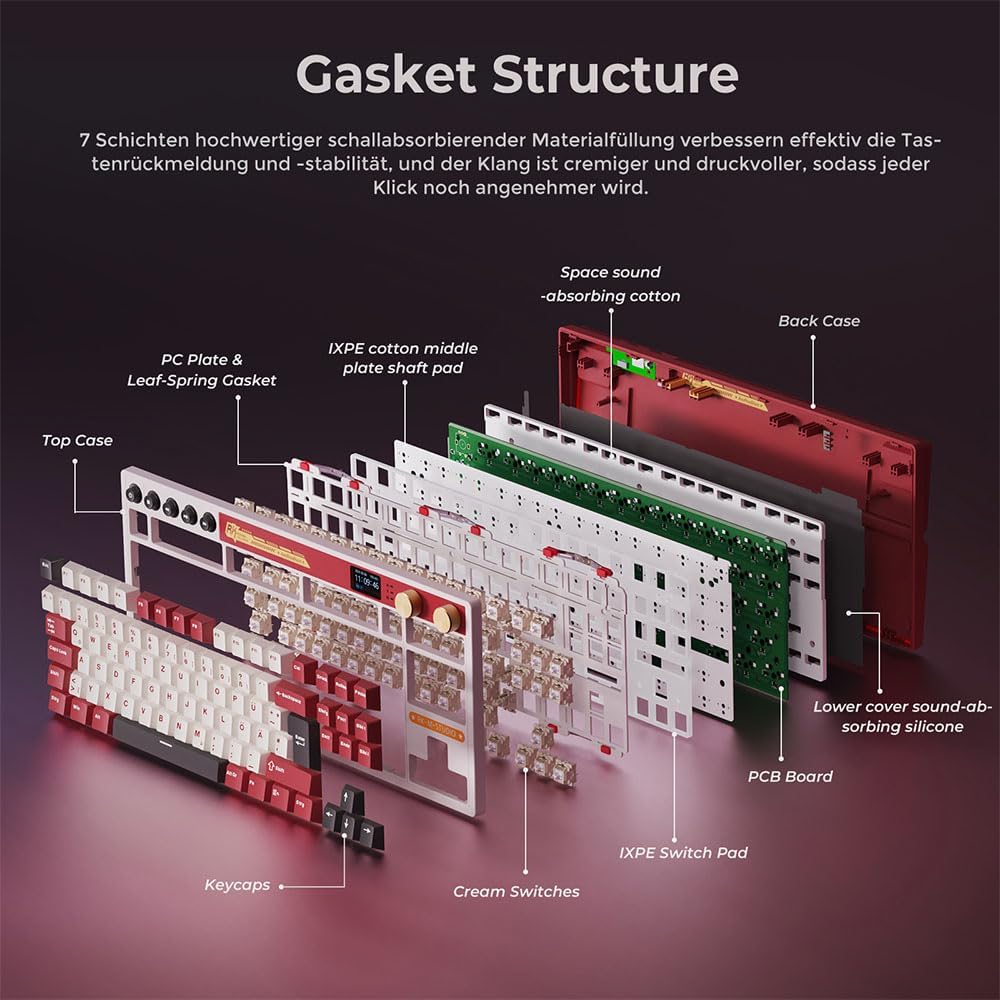 Thumbnail 6 de RK ROYAL KLUDGE M87 7500 mAh Gasket 75% Tastatur