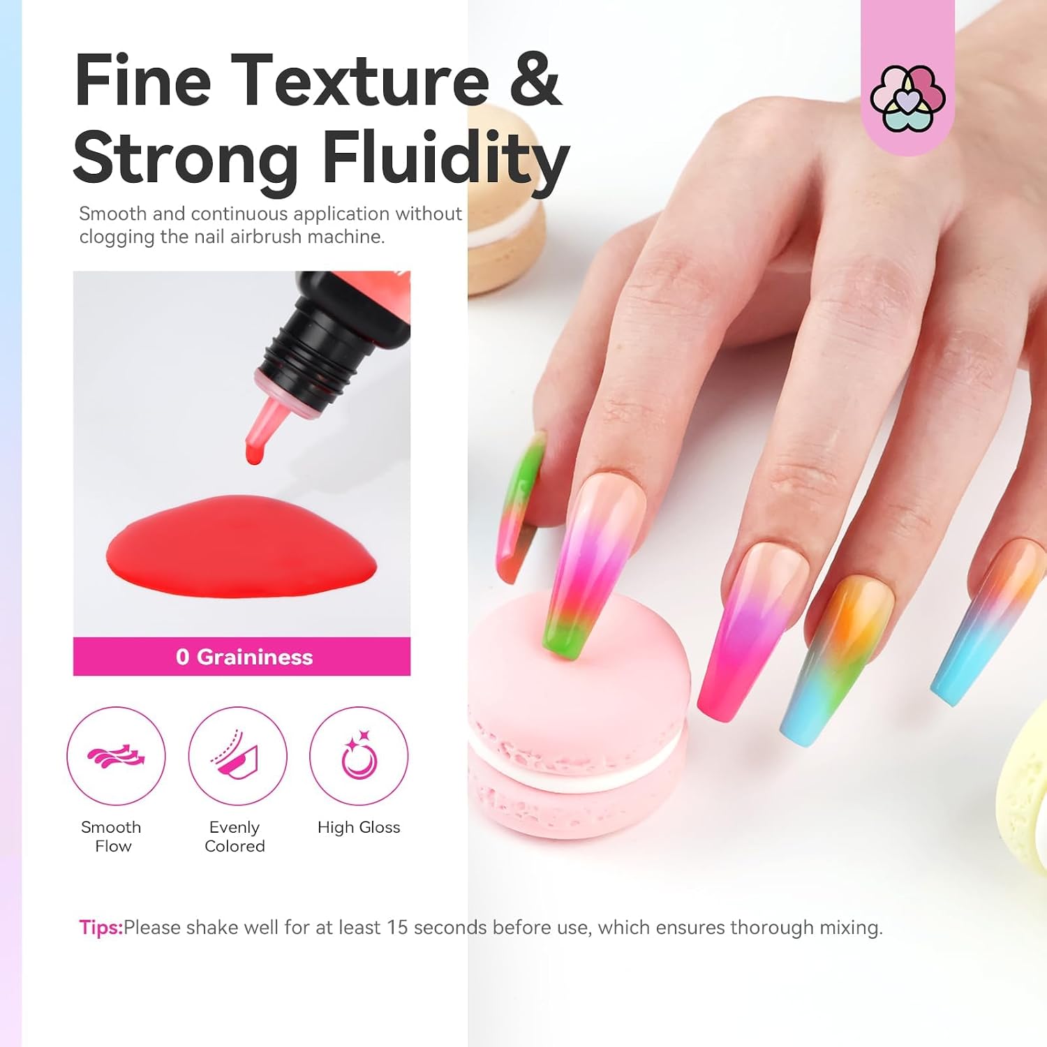 Thumbnail 6 de SAVILAND Airbrush Gel Nail Polish 12 Colors 💅