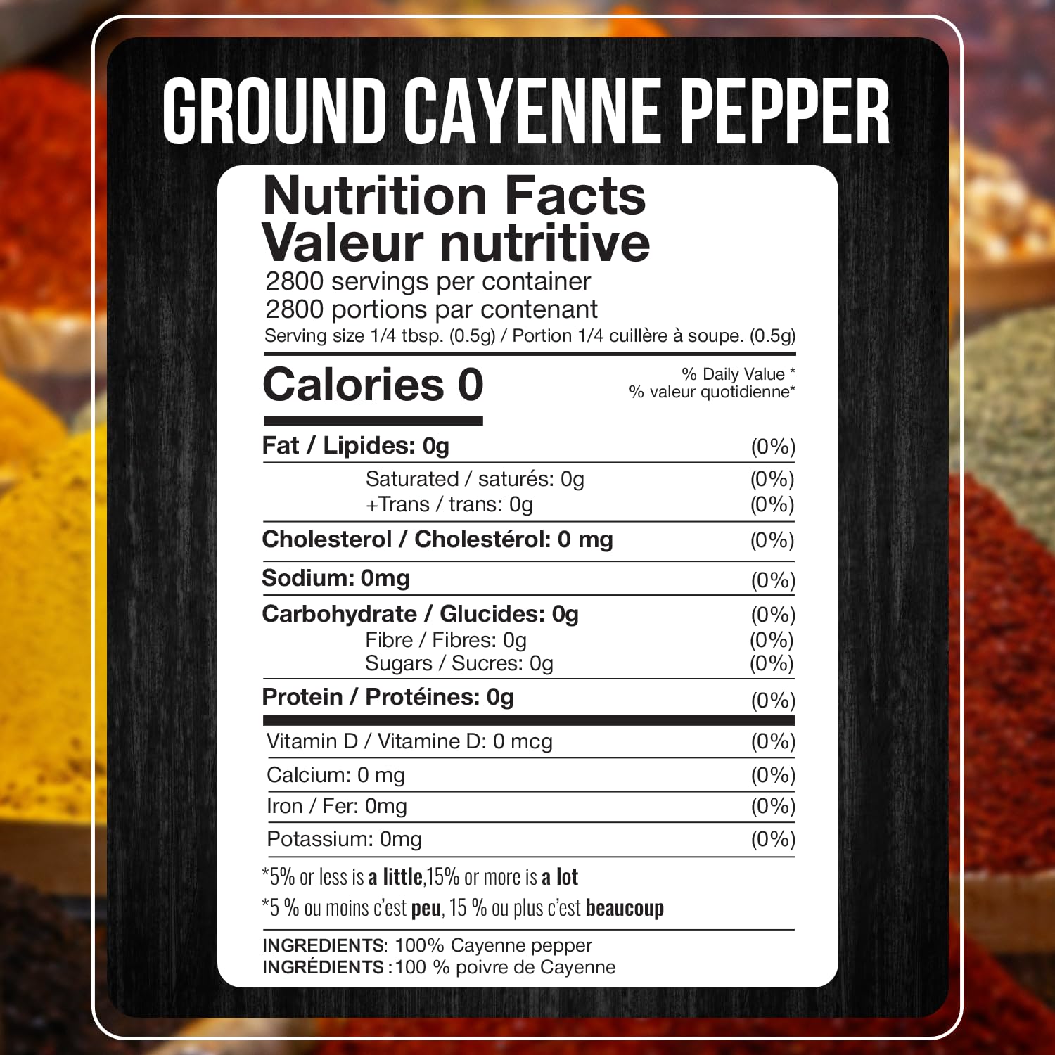 Detalle 2 de Fresh Finest Cayenne Pepper Powder, 5 lb Bulk, 50,000 SHU