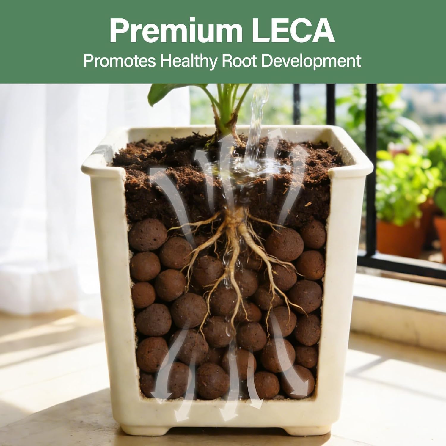Detalle de Halatool 10 LECA Clay Pebbles, 10 lb, 4–16 mm for Hydroponics