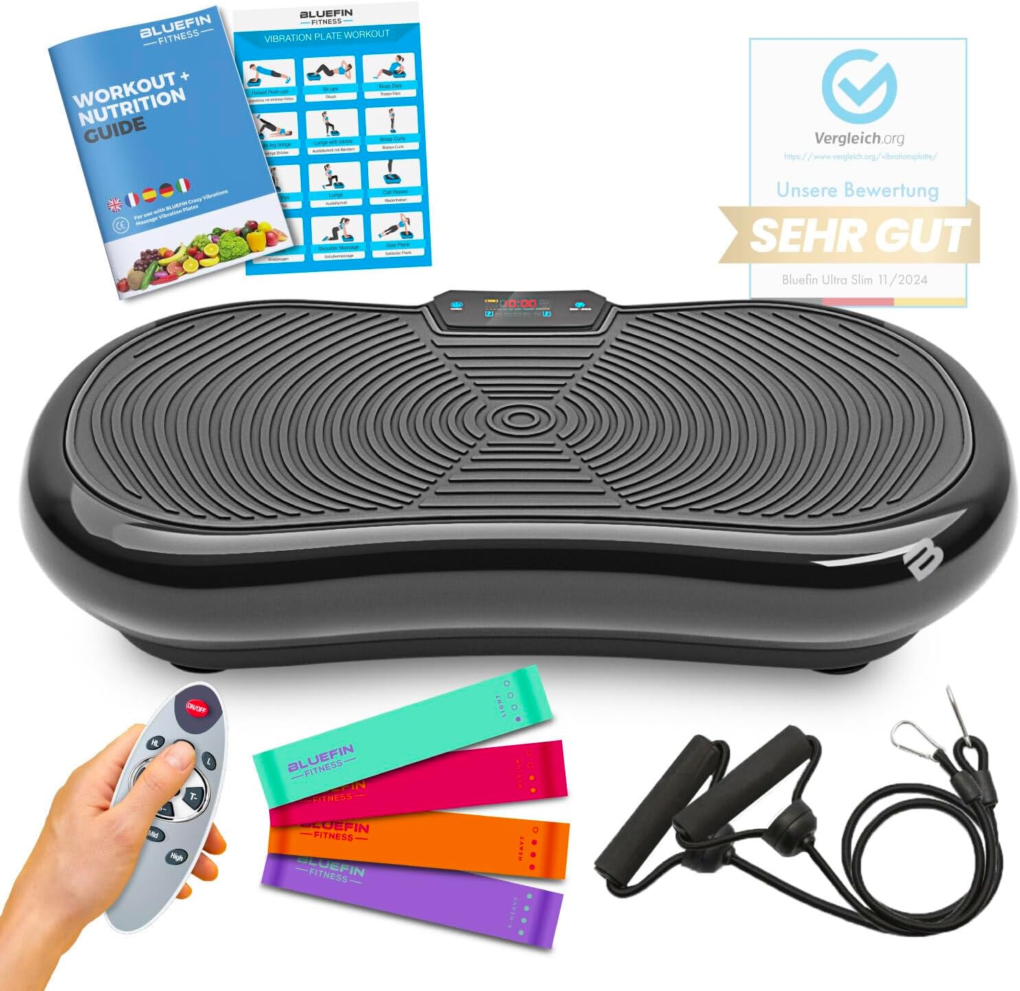 Bluefin Fitness Pedana Vibrante Ultra Slim 180 livelli