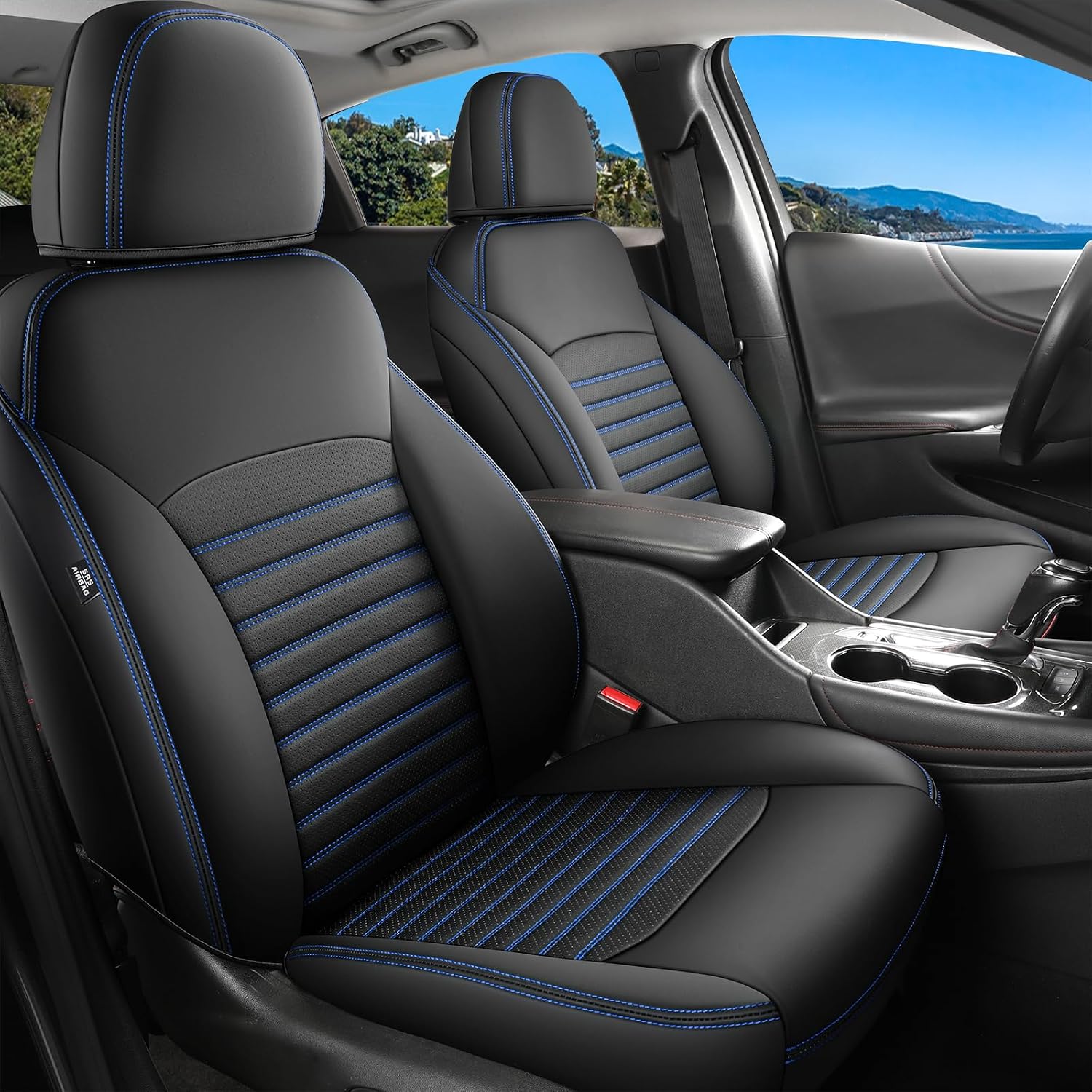 Detalle de Huidasource Chevrolet Malibu Seat Covers, Faux Leather