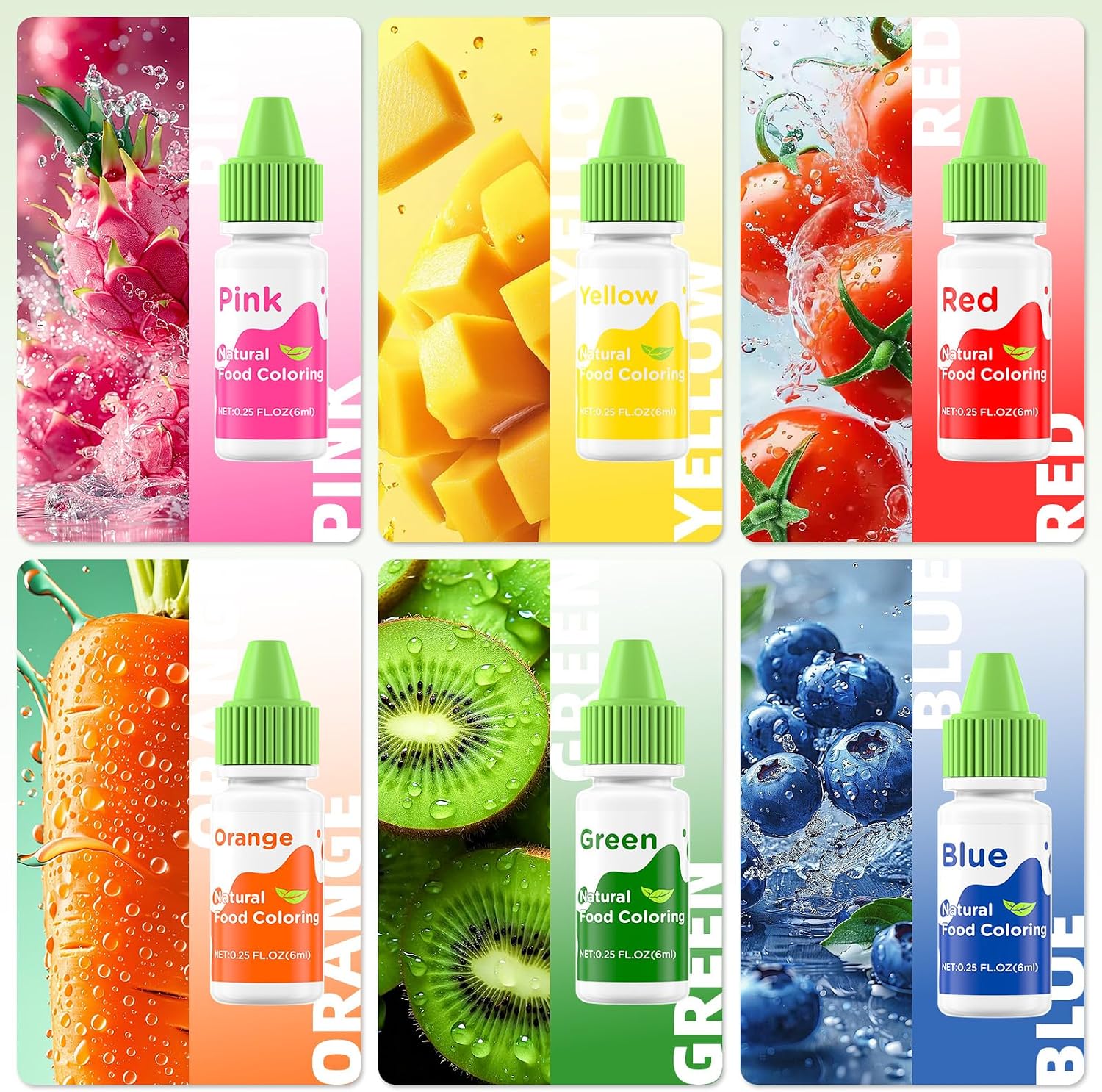 Thumbnail 2 de Nomeca Natural Food Colouring, 6 Plant-Based Liquid Shades for Baking