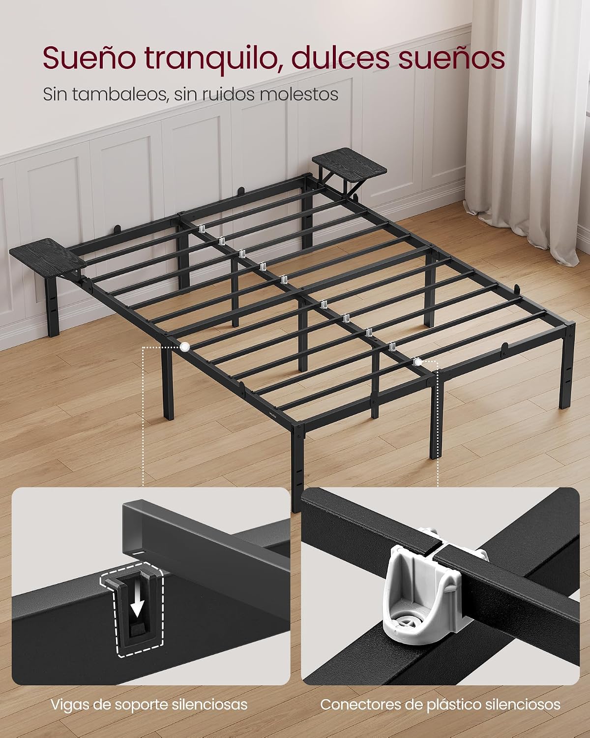 Thumbnail 4 de VASAGLE RMB096B01 cama 135x190 cm