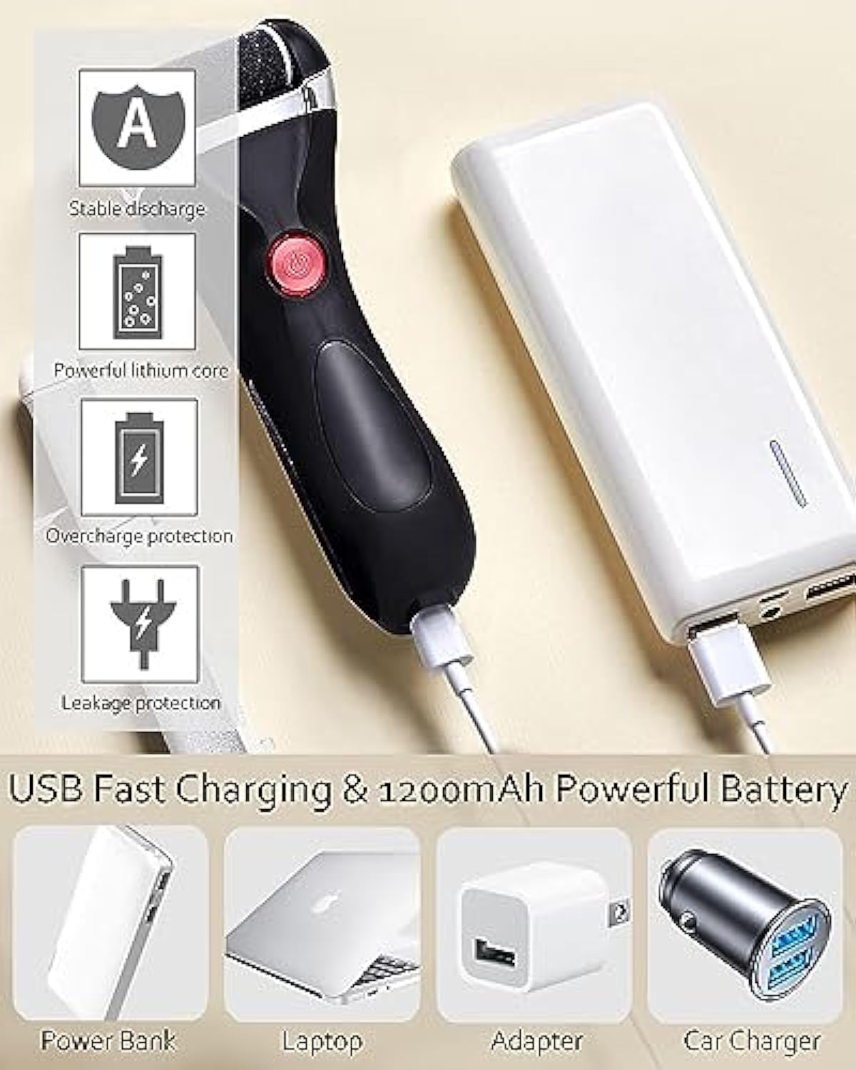Thumbnail 3 de Jooayou Electric Foot File with 8-in-1 Pedicure Set: Rechargeable, Waterproof Callus Remover for Dry, Cracked Heels