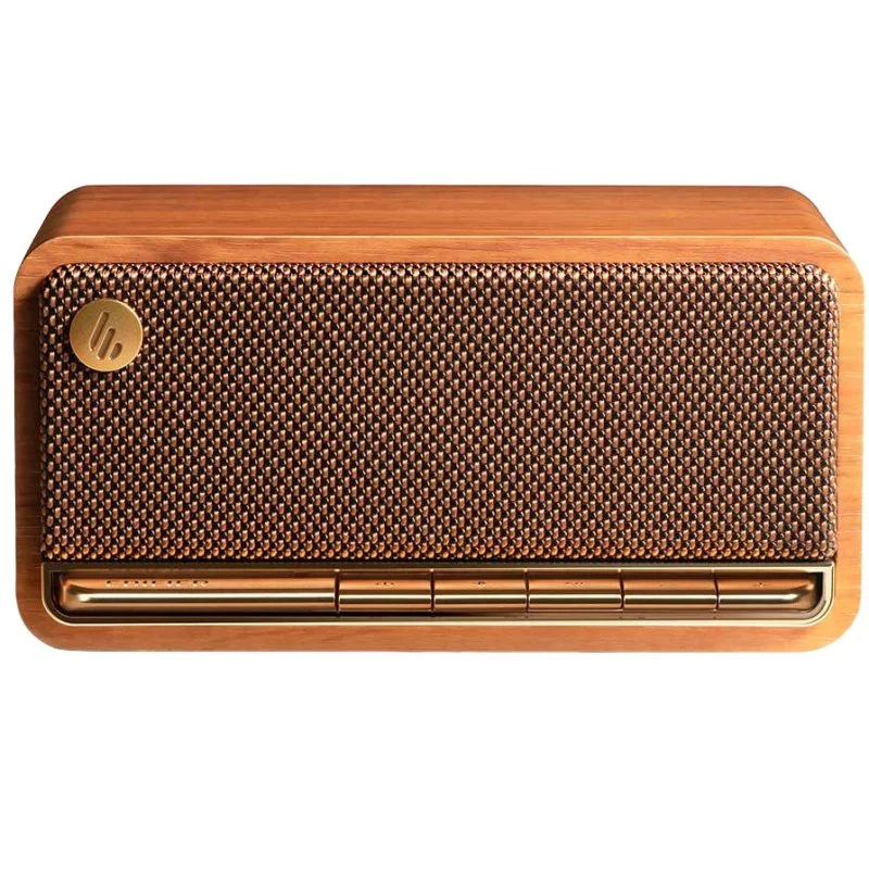 Detalle de Edifier MP230: Altavoz portátil de sobremesa Bluetooth 20W RMS en acabado marrón