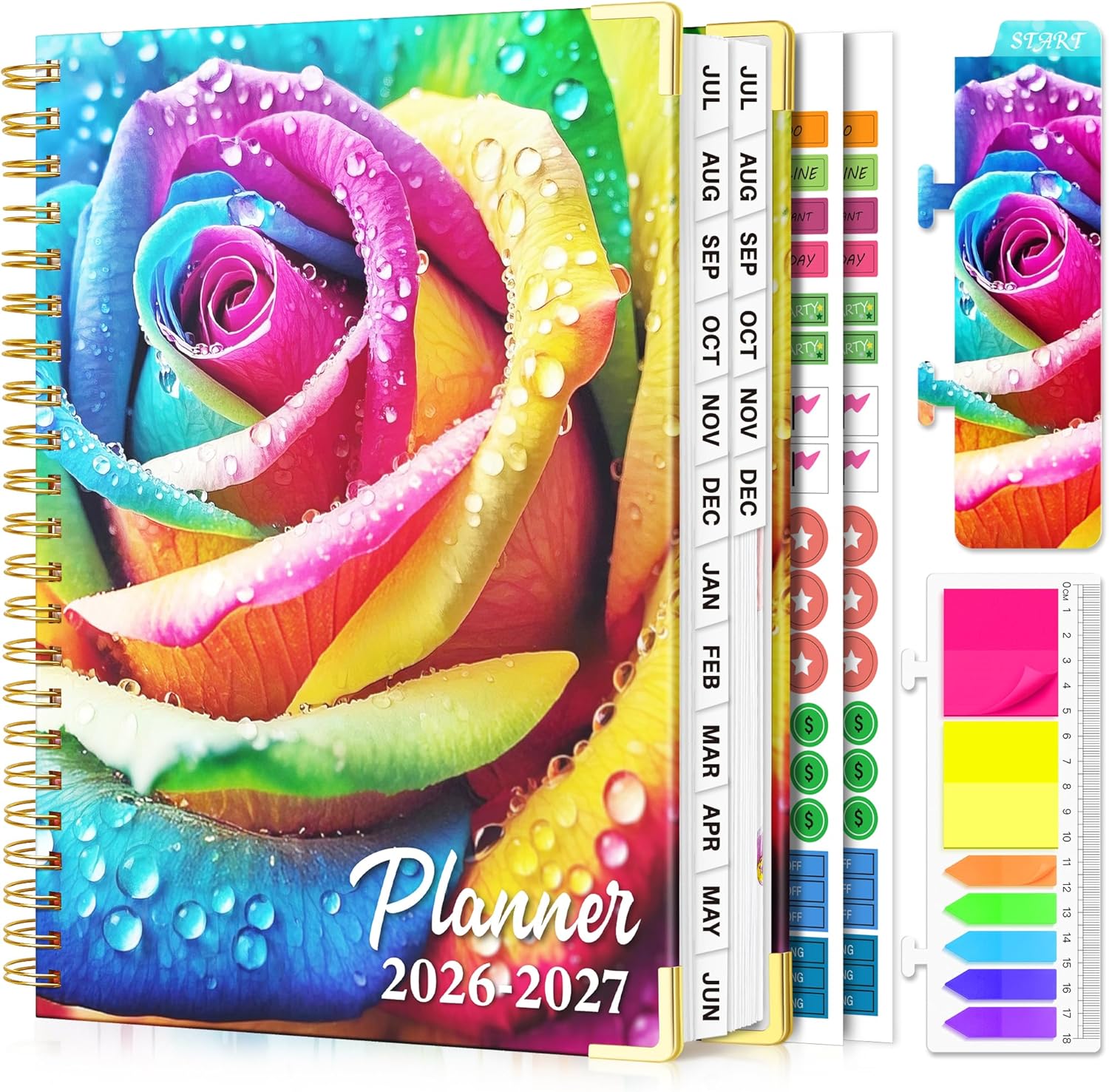 Detalle de montcool 2026-2027 Academic Planner, 18-Month Hardcover Calendar with Tabs
