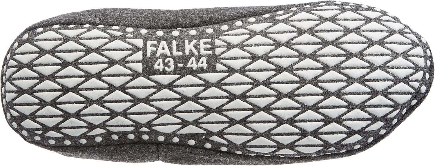 Detalle de FALKE Cosyshoe herrtofflor med merinoull, plyschfoder och halkskyddande filtsula