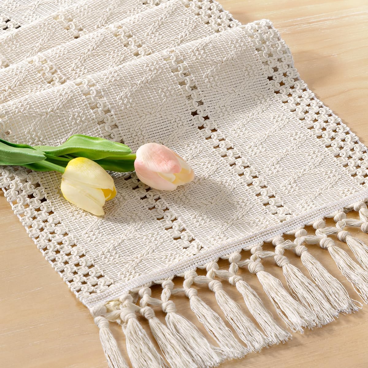 Thumbnail 6 de Boho Cotton Table Runner, 12x72 in