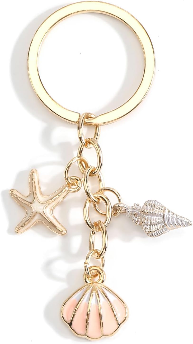 Thumbnail 5 de Tranbath Sea Star & Shell Keychain: Cute Nautical Bag Charm