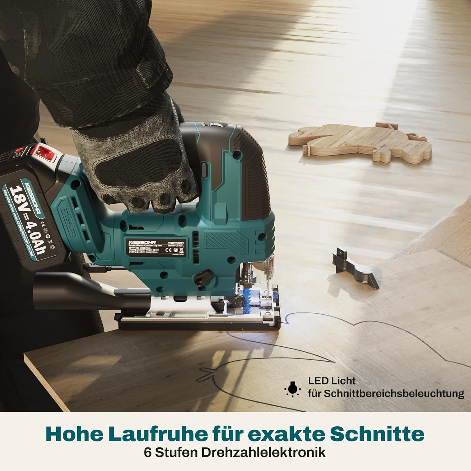Thumbnail 2 de KIESBOHR CSJ001 Akku-Stichsäge 26 mm Hubhöhe