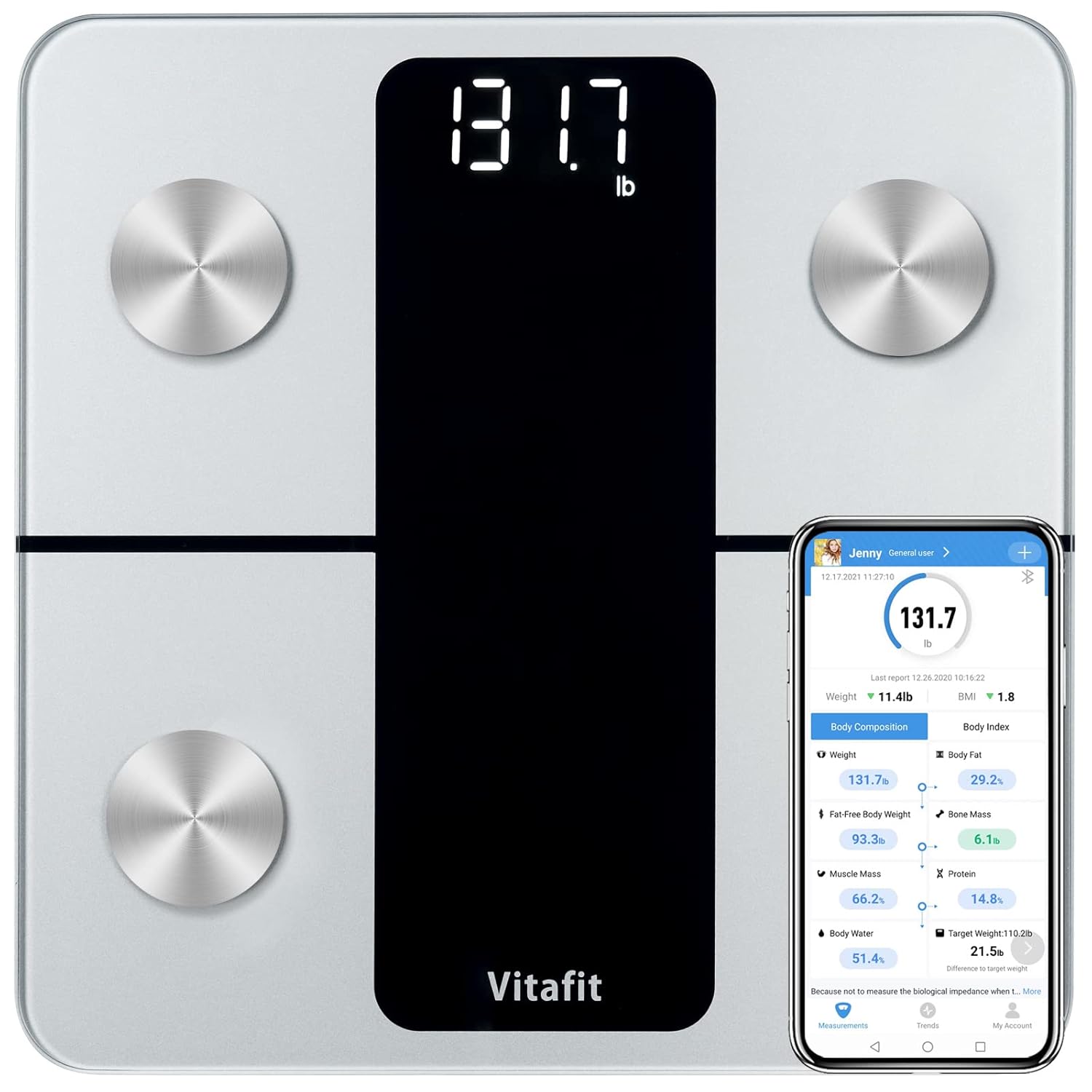 Detalle de Vitafit Bascula de Baño 180 kg