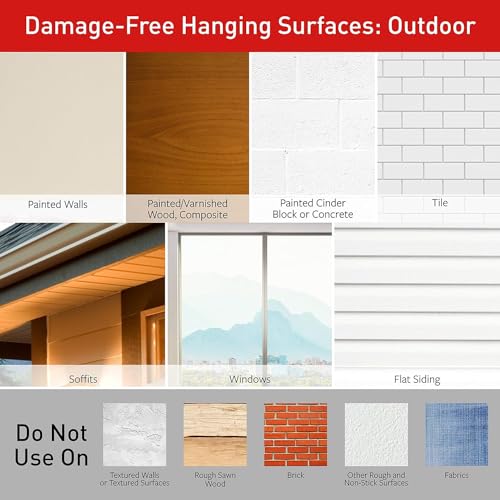 Thumbnail 8 de Command Large Outdoor Brushed Nickel Metal Hook with 2 Adhesive Strips