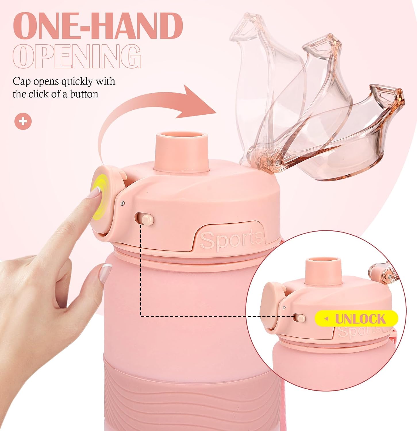 Detalle 1 de CodiCile 1L BPA‑free water bottle — leak‑proof for gym